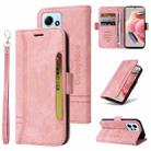 For Xiaomi Redmi Note 12 4G Global BETOPNICE Dual-side Buckle Leather Phone Case(Pink) - 1