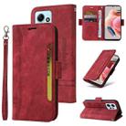 For Xiaomi Redmi Note 12 4G Global BETOPNICE Dual-side Buckle Leather Phone Case(Red) - 1