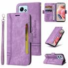 For Xiaomi Redmi Note 12 4G Global BETOPNICE Dual-side Buckle Leather Phone Case(Purple) - 1