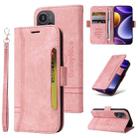 For Xiaomi Redmi Note 12 Turbo 5G BETOPNICE Dual-side Buckle Leather Phone Case(Pink) - 1