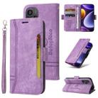 For Xiaomi Redmi Note 12 Turbo 5G BETOPNICE Dual-side Buckle Leather Phone Case(Purple) - 1