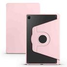 For Samsung Galaxy Tab S6 Lite P610 Acrylic 360 Degree Rotation Smart Tablet Leather Case(Sand Pink) - 1