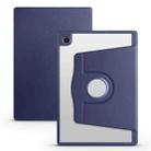 For Samsung Galaxy Tab A8 Acrylic 360 Degree Rotation Smart Tablet Leather Case(Dark Blue) - 1