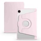 For Samsung Galaxy Tab A9 Acrylic 360 Degree Rotation Smart Tablet Leather Case(Sand Pink) - 1