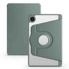 For Samsung Galaxy Tab A9 Acrylic 360 Degree Rotation Smart Tablet Leather Case(Dark Green) - 1