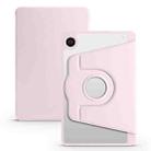For Samsung Galaxy Tab A9+ Acrylic 360 Degree Rotation Smart Tablet Leather Case(Sand Pink) - 1