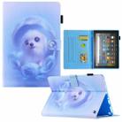 For Amazon Fire Max 11 2023 Colored Drawing Leather Smart Tablet Case(Blue Dog) - 1