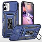 For iPhone 16 Plus Armor PC + TPU Camera Shield Phone Case(Navy Blue) - 1