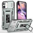 For iPhone 16 Plus Armor PC + TPU Camera Shield Phone Case(Grey) - 1