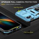 For iPhone 16e Armor PC + TPU Camera Shield Phone Case(Light Blue) - 3