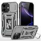 For iPhone 17 Armor PC + TPU Camera Shield Phone Case(Grey) - 1