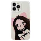 For iPhone 14 Pro Max Precise Hole TPU Phone Case(Girl) - 1