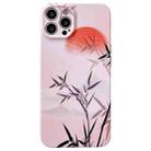 For iPhone 14 Pro Precise Hole TPU Phone Case(Sunset Bamboo) - 1