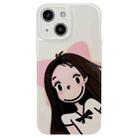 For iPhone 14 Precise Hole TPU Phone Case(Girl) - 1