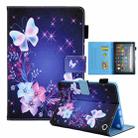 For Amazon Fire Max 11 2023 Colored Drawing Leather Smart Tablet Case(Dual Colorful Butterflies) - 1