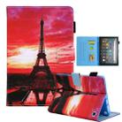 For Amazon Fire Max 11 2023 Colored Drawing Leather Smart Tablet Case(Evening Tower) - 1