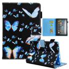 For Amazon Fire Max 11 2023 Colored Drawing Leather Smart Tablet Case(Dream Blue Butterfly) - 1