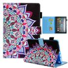 For Amazon Fire Max 11 2023 Colored Drawing Leather Smart Tablet Case(National Flower) - 1