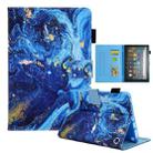 For Amazon Fire Max 11 2023 Colored Drawing Leather Smart Tablet Case(Blue Gold) - 1