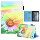 For Amazon Fire Max 11 2023 Colored Drawing Leather Smart Tablet Case(Sunflower) - 1