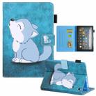 For Amazon Fire Max 11 2023 Colored Drawing Leather Smart Tablet Case(Cute Wolf) - 1