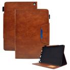 For Amazon Fire Max 11 2023 Suede Cross Texture Magnetic Clasp Leather Tablet Case(Brown) - 1