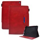 For Amazon Fire Max 11 2023 Suede Cross Texture Magnetic Clasp Leather Tablet Case(Red) - 1