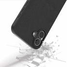 For iPhone 16 Plus ABEEL Genuine Leather Wave Black Edge Phone Case(Black) - 3