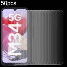 For Samsung Galaxy M34 5G / F34 / A15 50pcs 0.26mm 9H 2.5D Tempered Glass Film - 1