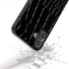 For iPhone 16 Plus ABEEL Genuine Leather Crocodile Pattern Black Edge Phone Case(Black) - 3