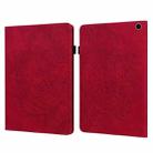 For Amazon Fire Max 11 Peacock Embossed Pattern Leather Tablet Case(Red) - 1