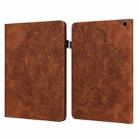 For Amazon Fire Max 11 Peacock Embossed Pattern Leather Tablet Case(Brown) - 1