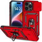 For iPhone 15 Pro Max Sliding Camshield Holder Phone Case(Red) - 1