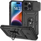 For iPhone 15 Pro Sliding Camshield Holder Phone Case(Black) - 1