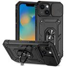 For iPhone 15 Plus Sliding Camshield Holder Phone Case(Black) - 1