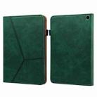 For Amazon Kindle Fire HD 8 2022 Embossed Striped Leather Tablet Case(Green) - 1