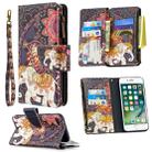 For iPhone 8 & 7 Colored Drawing Pattern Zipper Horizontal Flip Leather Case with Holder & Card Slots & Wallet(Flower Elephants) - 1