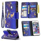 For iPhone 6s Plus & 6 Plus Colored Drawing Pattern Zipper Horizontal Flip Leather Case with Holder & Card Slots & Wallet(Purple Butterfly) - 1