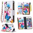 For iPhone 6s Plus & 6 Plus Colored Drawing Pattern Zipper Horizontal Flip Leather Case with Holder & Card Slots & Wallet(Two Butterflies) - 1