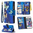 For iPhone 6s Plus & 6 Plus Colored Drawing Pattern Zipper Horizontal Flip Leather Case with Holder & Card Slots & Wallet(Gold Butterfly) - 1