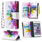 For iPhone 6s Plus & 6 Plus Colored Drawing Pattern Zipper Horizontal Flip Leather Case with Holder & Card Slots & Wallet(Sun Flower) - 1