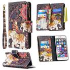 For iPhone 6s Plus & 6 Plus Colored Drawing Pattern Zipper Horizontal Flip Leather Case with Holder & Card Slots & Wallet(Flower Elephants) - 1
