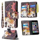 For iPhone 6s & 6 Colored Drawing Pattern Zipper Horizontal Flip Leather Case with Holder & Card Slots & Wallet(Flower Elephants) - 1