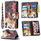 For iPhone XR Colored Drawing Pattern Zipper Horizontal Flip Leather Case with Holder & Card Slots & Wallet(Flower Elephants) - 1