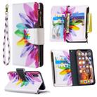 For iPhone XS Max Colored Drawing Pattern Zipper Horizontal Flip Leather Case with Holder & Card Slots & Wallet(Sun Flower) - 1