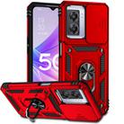 For OPPO A57 Sliding Camshield Holder Phone Case(Red) - 1