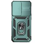 For OPPO A57 Sliding Camshield Holder Phone Case(Dark Green) - 2