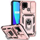 For Realme C11 / C12 / C15 Sliding Camshield Holder Phone Case(Rose Gold) - 1