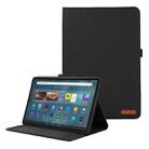 For Amazon Fire Max 11 Fabric Leather Tablet Case(Black) - 1