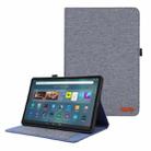 For Amazon Fire Max 11 Fabric Leather Tablet Case(Blue) - 1